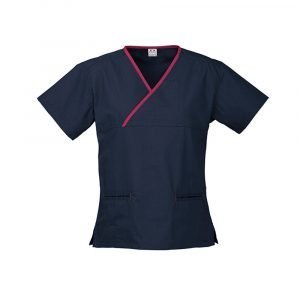 Womens Classic Biz Crossover Scrub Top H10722 By Biz Collection